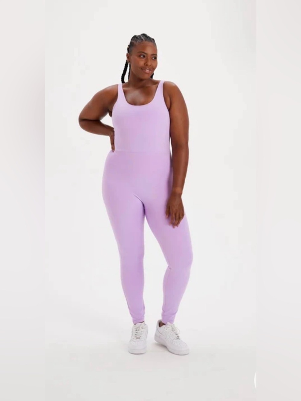 Girlfriend Collective- Lilac Scoop Unitard